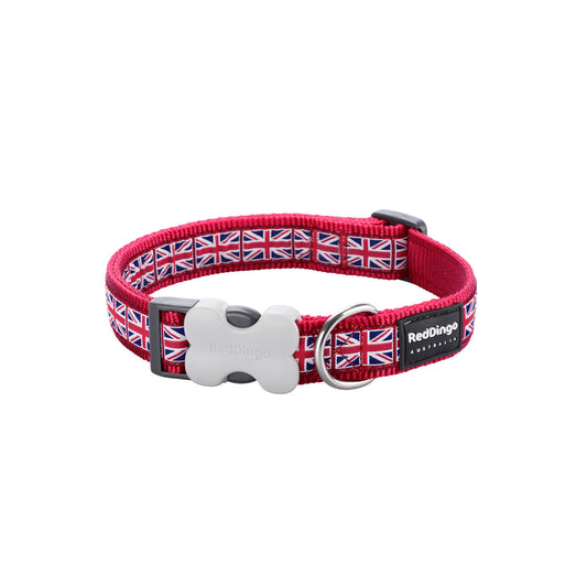 Dog collar Red Dingo STYLE UNION JACK FLAG 41-63 cm-1