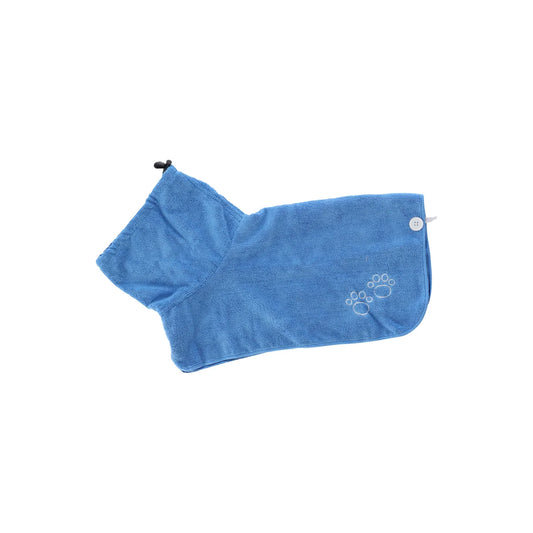honden badmantel, hondenhanddoek capuchon, badjas hond 60 cm, microvezel hondenbadjas, hond snel drogen, badmantel blauw hond, honden handdoek wasbaar 60 graden
