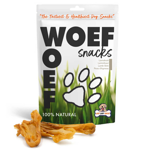 Pure hondensnack van 100% gedroogde lamshuid. Hypoallergeen, graanvrij en rijk aan eiwit. Ondersteunt kauwspieren en gebitsverzorging.