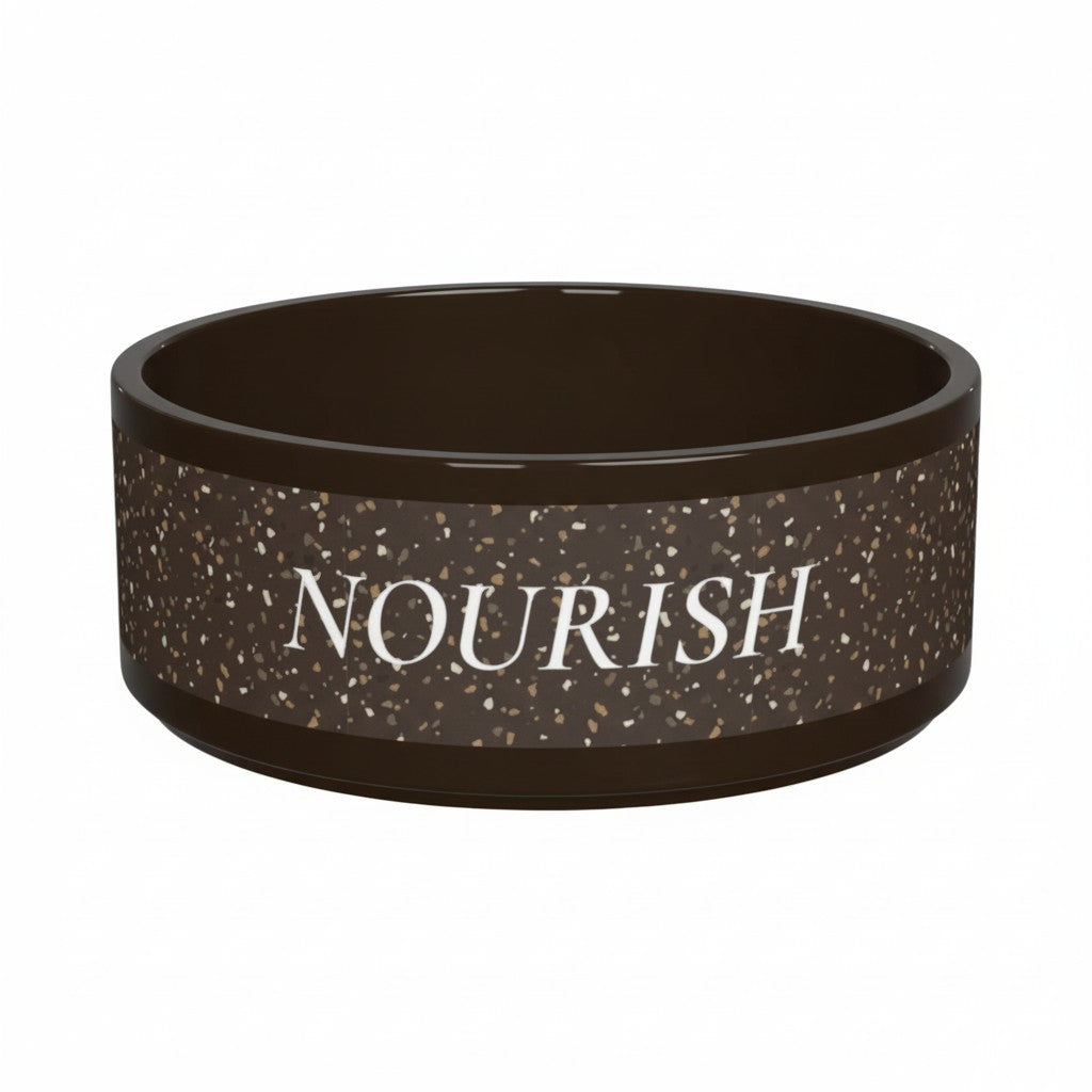 NOURISH Ritual Espresso Terrazzo"— Dog & Cat Feeding Dish