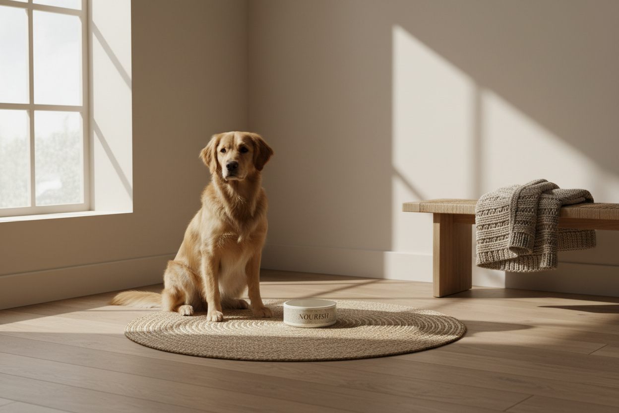 NOURISH Ritual Bowl Ivoor Terrazzo'— Dog & Cat Feeding Dish