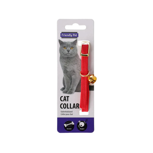 Halsband kat elastisch rood