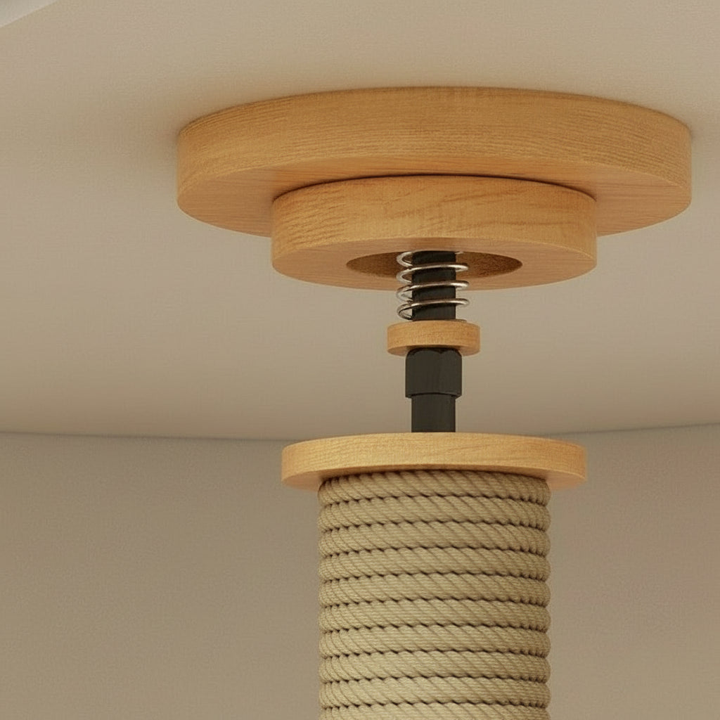 Kattenboom 5 etages – minimalistisch design kattenboom in natuurhoutHondkatWereld.nl