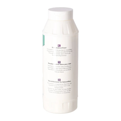 Kattenbak deodoriser met aloëgeur wordt toegevoegd aan kattenbakvulling om nare geuren te neutraliseren.
